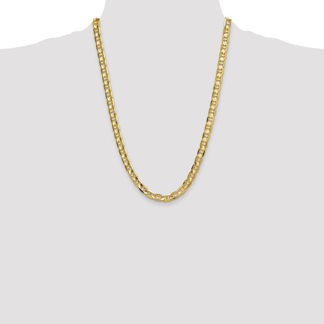 14k Concave Anchor Chain