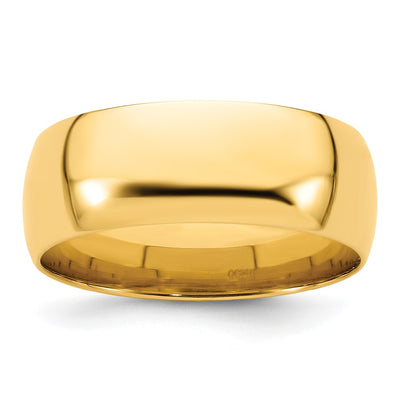 14K Yellow Gold Lightweight Comfort Fit Band