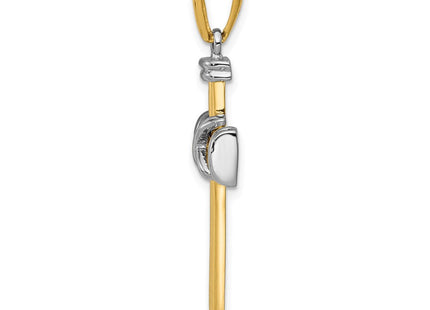 14k Two-tone Latin Cross Pendant (Style CG17)