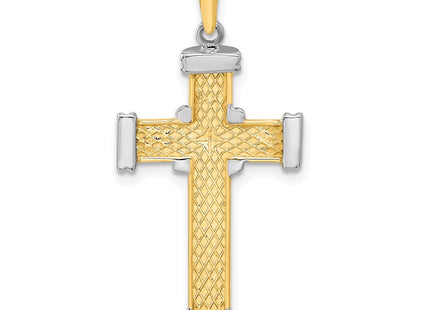 14k Two-tone Latin Cross Pendant (Style CG17)