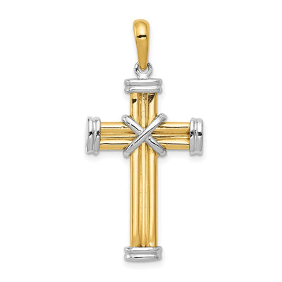 14K gold cross pendant