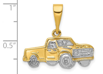 14k Yellow & Rhodium Pendants Style CG28 - Classique Jewelry Inc.