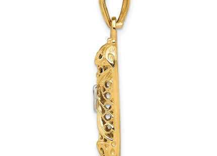 14k Yellow & Rhodium Jewelry Style CG38 - Classique Jewelry Inc.