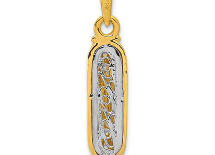 14k Yellow & Rhodium Jewelry Style CG38 - Classique Jewelry Inc.