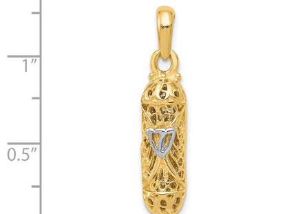 14k Yellow & Rhodium Jewelry Style CG38 - Classique Jewelry Inc.