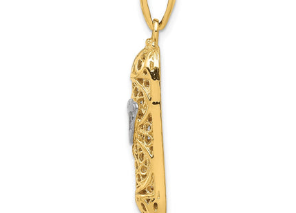 14k Yellow & Rhodium Jewelry Style CG40 - Classique Jewelry Inc.