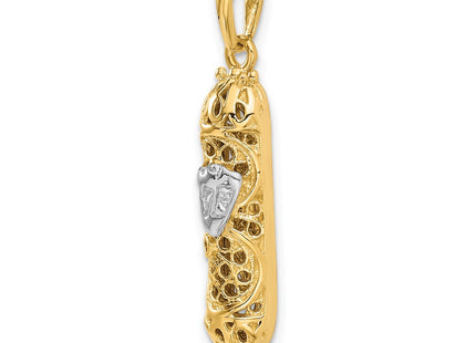 14k Yellow & Rhodium Jewelry Style CG40 - Classique Jewelry Inc.