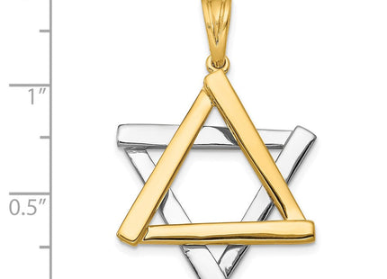 14k Two-tone Star of David Pendant (Style CG53)