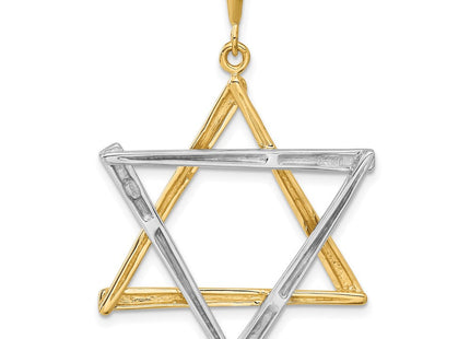 14k Two-tone Star of David Pendant (Style CG54)