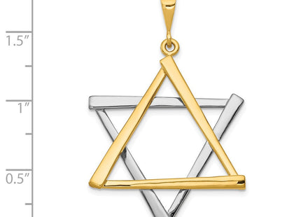 14k Two-tone Star of David Pendant (Style CG54)