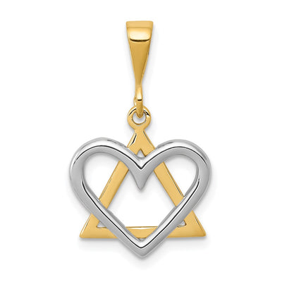 14K gold heart pendant