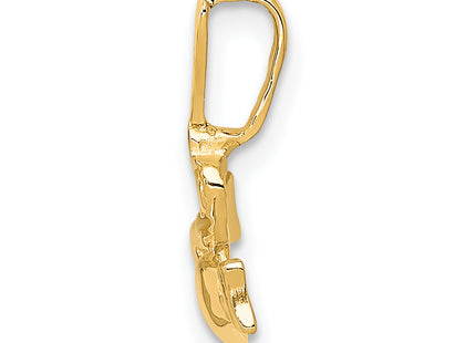 14k Claddagh Charm, 17 x 18mm