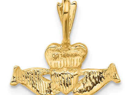 14k Claddagh Charm, 17 x 18mm
