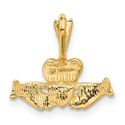 14K Claddagh Charm, 17 x 18mm