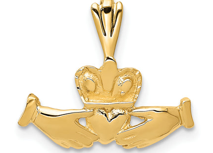 14k Claddagh Charm, 17 x 18mm
