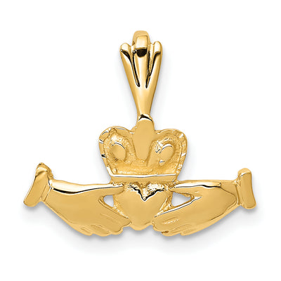 14K Claddagh Charm, 17 x 18mm
