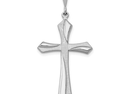 14K white gold cross pendant
