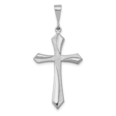 14K white gold cross pendant