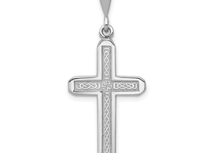 14k White Gold Cross Charm (Style CH111)
