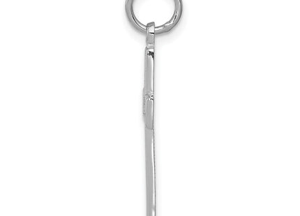 14K white gold cross charm, alternate view