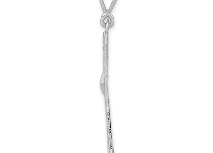 14K white gold cross charm, alternate view