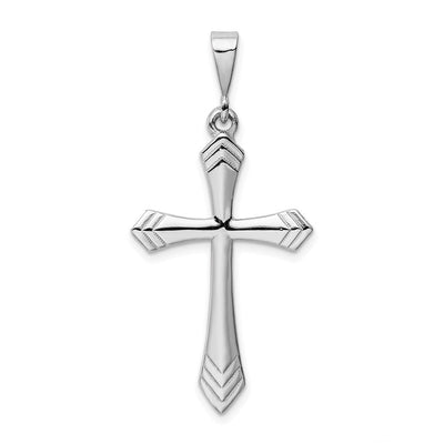 14K white gold cross pendant
