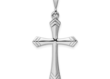 14K white gold cross charm