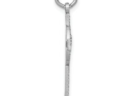 14k White Gold Celtic Cross Charm, 29 x 16mm