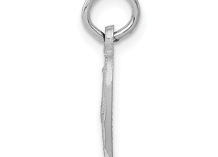 14k White Gold Cross in Heart Charm (Style CH133)