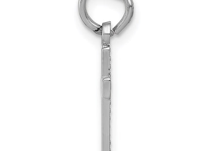 14K white gold cross charm, alternate view