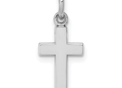 14K white gold cross charm