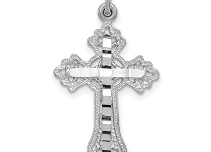 14K white gold cross charm