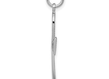 14K white gold cross pendant, alternate view