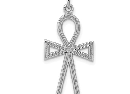14K white gold cross pendant