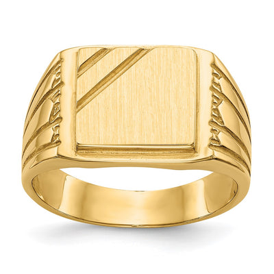 14K gold signet ring