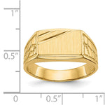 14K 13.0x8.5mm Open Back Mens Signet Ring view