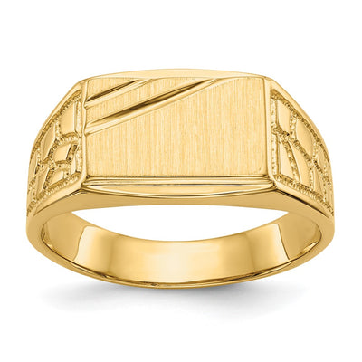 14K gold signet ring