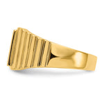14K 8.5x10.0mm Open Back Mens Signet Ring view