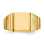 14K 8.5x10.0mm Open Back Mens Signet Ring view
