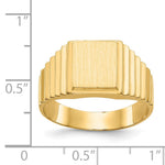 14K 8.5x10.0mm Open Back Mens Signet Ring view