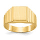 14K 8.5x10.0mm Open Back Mens Signet Ring