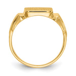 14K 10.5x10.5mm Open Back Mens Signet Ring view