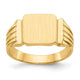 14K 10.5x10.5mm Open Back Mens Signet Ring