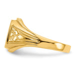 14K 9.0x9.0mm Open Back Floral Signet Ring view