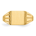 14K 9.0x8.0mm Open Back Signet Ring view