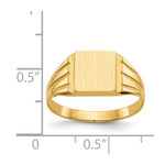 14K 9.0x8.0mm Open Back Signet Ring view