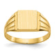 14K 9.0x8.0mm Open Back Signet Ring