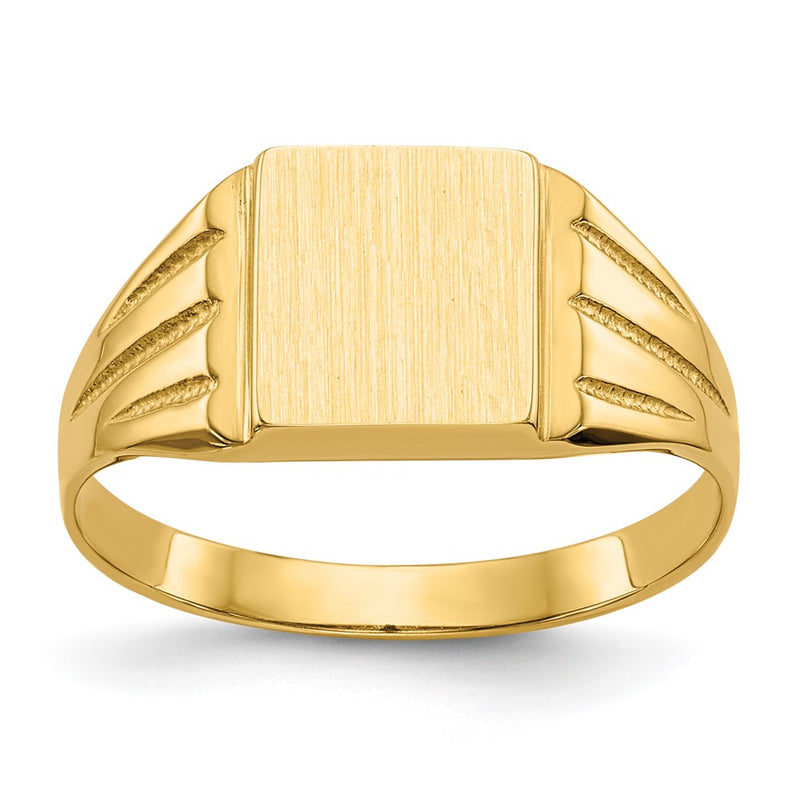 14K gold signet ring