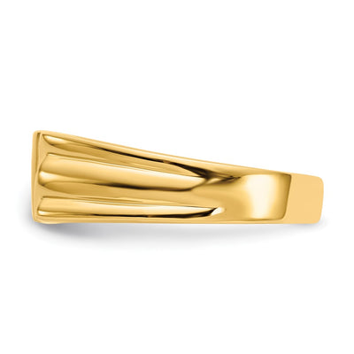 14K 12.0 x Open Back Signet Ring