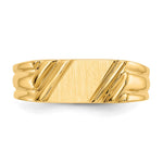 14K 12.0 x Open Back Signet Ring view